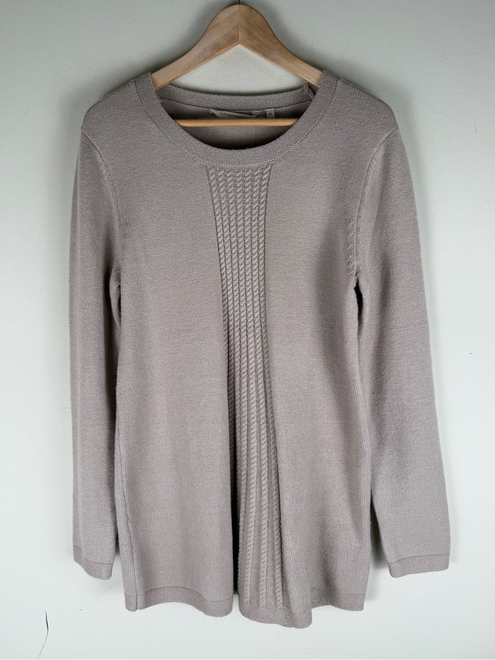 NWT Soft Surroundings | Priscilla Pullover | Women's Beige Tunic Sweater | Med.